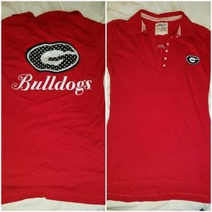 Georgia Bulldog Short Sleeve Polo Size Large